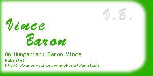vince baron business card